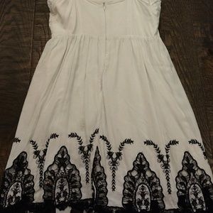 White & Black Lace Dress